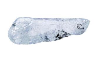 arrollado tanzanita cristal aislado en blanco foto