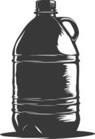 AI generated Silhouette Gallon of water black color only vector