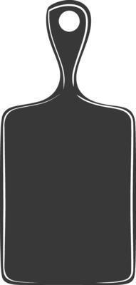 AI generated Silhouette Cutting Board Cooking Tool black color only