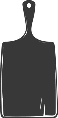 AI generated Silhouette Cutting Board Cooking Tool black color only