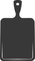 AI generated Silhouette Cutting Board Cooking Tool black color only vector