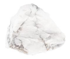 raw howlite mineral isolated on white photo