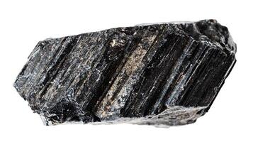 unpolished black tourmaline schorl mineral photo