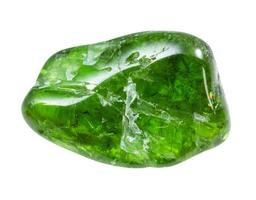 tumbled chromian diopside crystal isolated photo