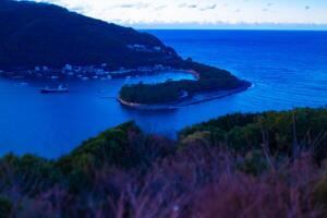 A dawn miniature port at the country side in Shizuoka photo