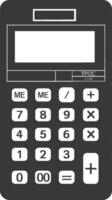 AI generated Silhouette calculator office utility black color only vector