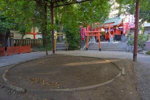 A stage of sumo-wrestling at Japanese Shrine photo