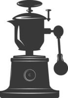 AI generated silhouette coffee grinder black color only vector