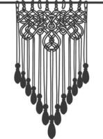 AI generated Silhouette Scandinavian Unique macrame black color only vector