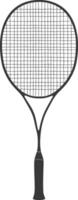 ai generado silueta tenis al aire libre raqueta negro color solamente vector