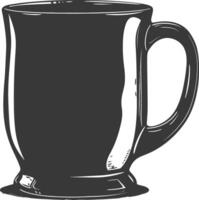 AI generated Silhouette Scandinavian Unique Mug black color only vector