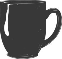 AI generated Silhouette Scandinavian Unique Mug black color only vector