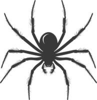 ai generado silueta araña animal negro color solamente vector