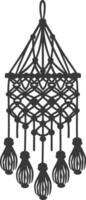 AI generated Silhouette Scandinavian Unique macrame black color only vector