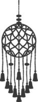 AI generated Silhouette Scandinavian Unique macrame black color only vector