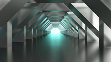 Abstract Futuristic tunnel photo