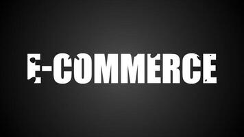 E-commerce text. Abstract background. Digital 3d rendering. photo