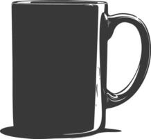 AI generated Silhouette Scandinavian Unique Mug black color only vector