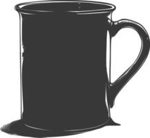 AI generated Silhouette Scandinavian Unique Mug black color only vector