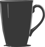 AI generated Silhouette Scandinavian Unique Mug black color only vector