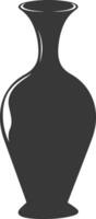 AI generated Silhouette Scandinavian Unique Vase black color only vector