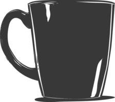 AI generated Silhouette Scandinavian Unique Mug black color only vector