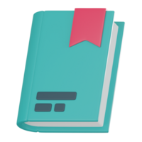 3D Icon of Bookmark Document Icon for Education and Work. 3D Render png