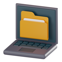 Efficient Data Management, 3D Icon of Folder, Document, and File. 3D Render png