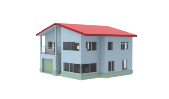 3d huis gebouw transparant achtergrond png