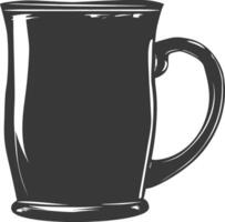 AI generated Silhouette Scandinavian Unique Mug black color only vector