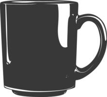 AI generated Silhouette Scandinavian Unique Mug black color only vector