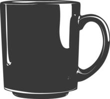 AI generated Silhouette Scandinavian Unique Mug black color only vector