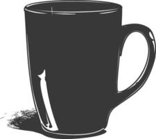 AI generated Silhouette Scandinavian Unique Mug black color only vector