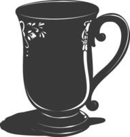 AI generated Silhouette Scandinavian Unique Mug black color only vector