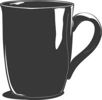 AI generated Silhouette Scandinavian Unique Mug black color only vector