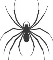 ai generado silueta araña animal negro color solamente vector