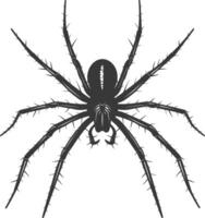 AI generated Silhouette spider animal black color only vector