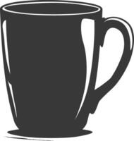 AI generated Silhouette Scandinavian Unique Mug black color only vector