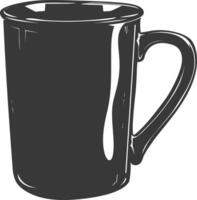 AI generated Silhouette Scandinavian Unique Mug black color only vector