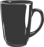 AI generated Silhouette Scandinavian Unique Mug black color only vector