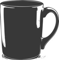 AI generated Silhouette Scandinavian Unique Mug black color only vector