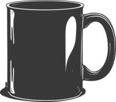 AI generated Silhouette Scandinavian Unique Mug black color only vector