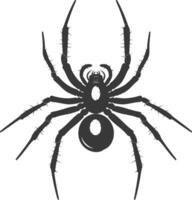 AI generated Silhouette spider animal black color only vector