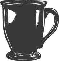 AI generated Silhouette Scandinavian Unique Mug black color only vector