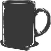 AI generated Silhouette Scandinavian Unique Mug black color only vector