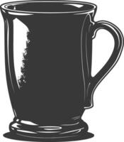 AI generated Silhouette Scandinavian Unique Mug black color only vector