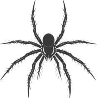 AI generated Silhouette spider animal black color only vector