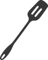 AI generated Silhouette Spatula Cooking Tool black color only vector