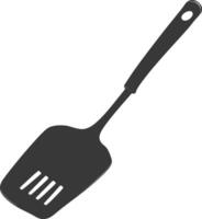 AI generated Silhouette Spatula Cooking Tool black color only vector