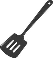 AI generated Silhouette Spatula Cooking Tool black color only vector